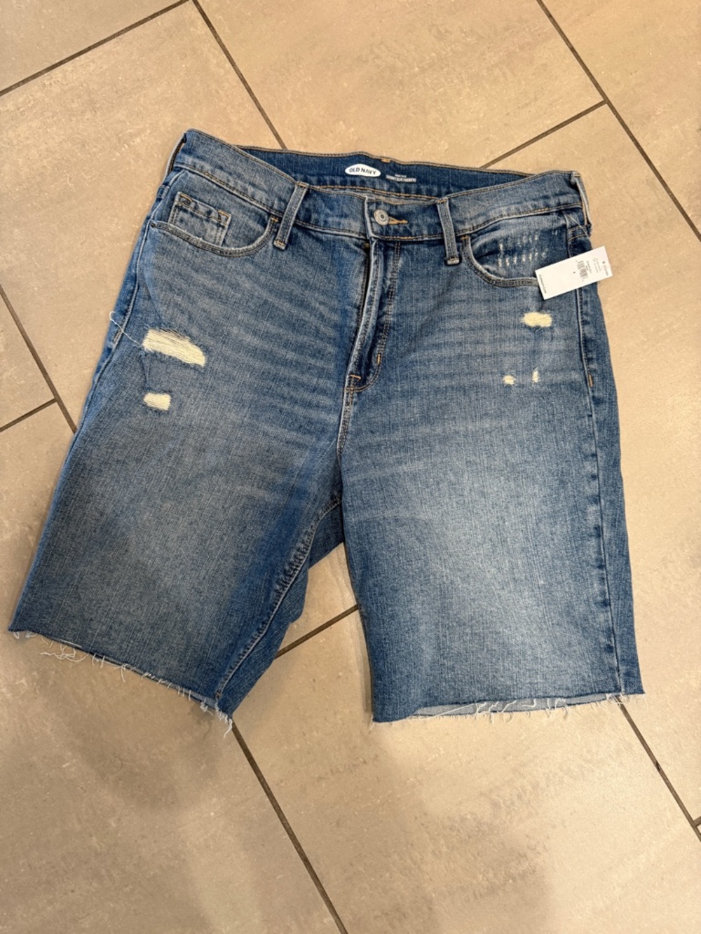 Old Navy Dark Blue High-Rise Denim Shorts